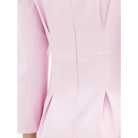 TIBI Lace-Up Crepe Midi Dress Purple Lilac‎ Size 8 - Picture 5 of 16